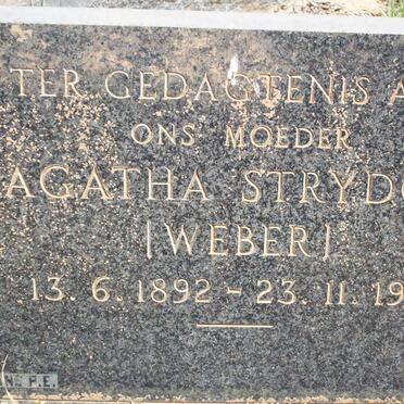STRYDOM Agatha nee WEBER 1892-1961