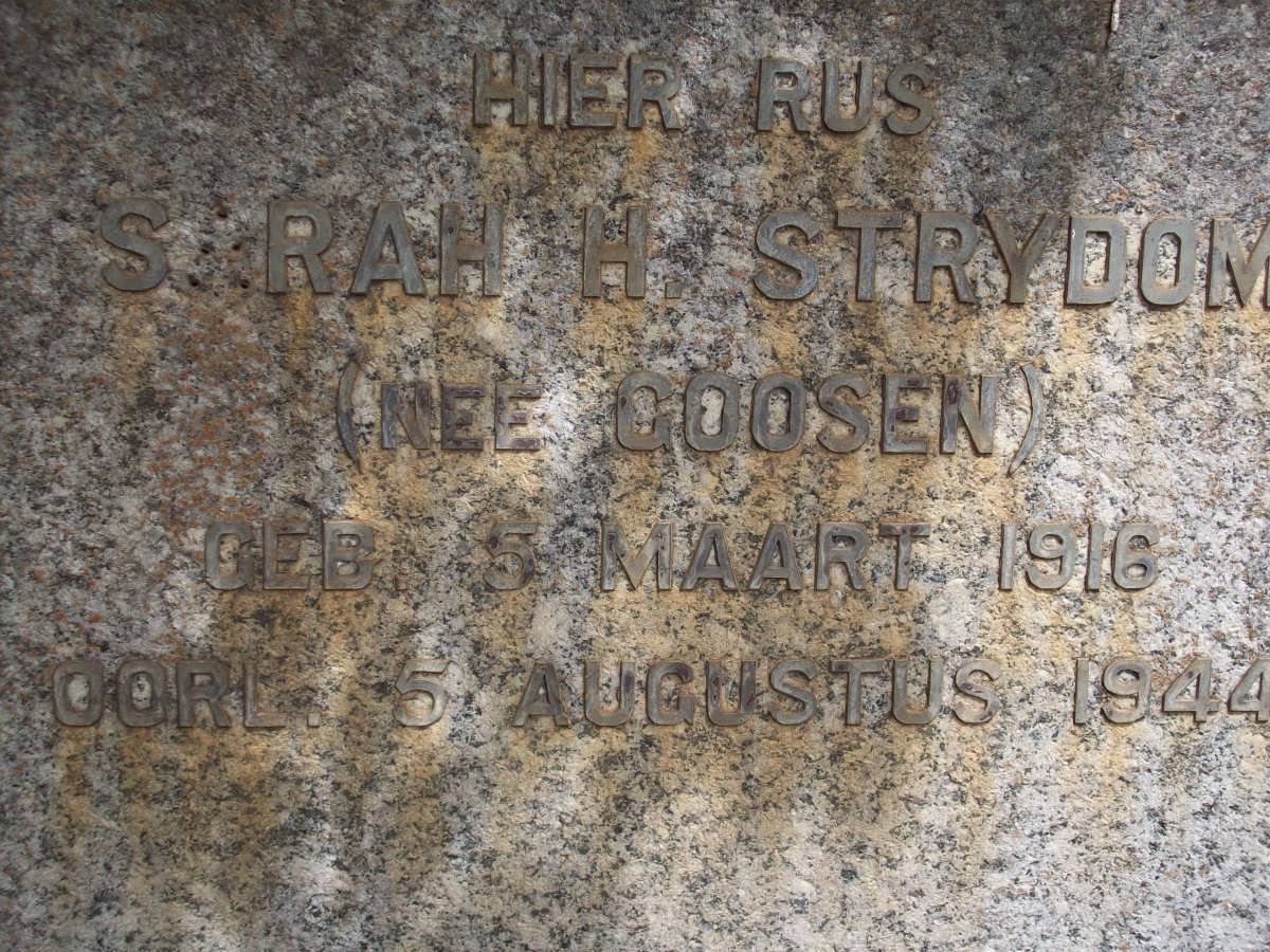 STRYDOM Sarah H. nee GOOSEN 1916-1944