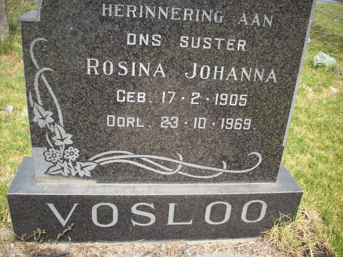 VOSLOO Rosina Johanna 1905-1969