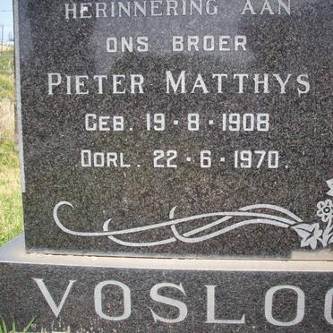 VOSLOO Pieter Matthys 1908-1970