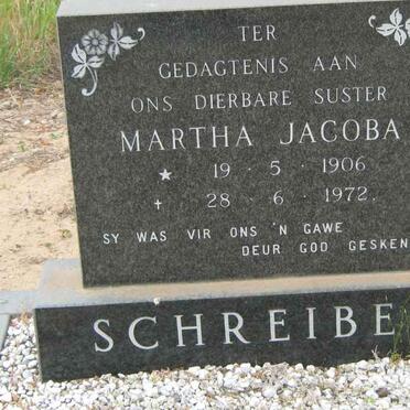 SCHREIBER Martha Jacoba 1906-1972