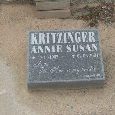 KRITZINGER Jan Jacob 1899-1962 :: KRITZINGER Annie Susan 1905-2001 