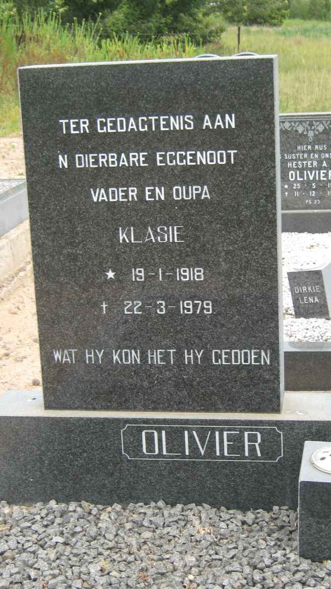 OLIVIER Klasie 1918-1979