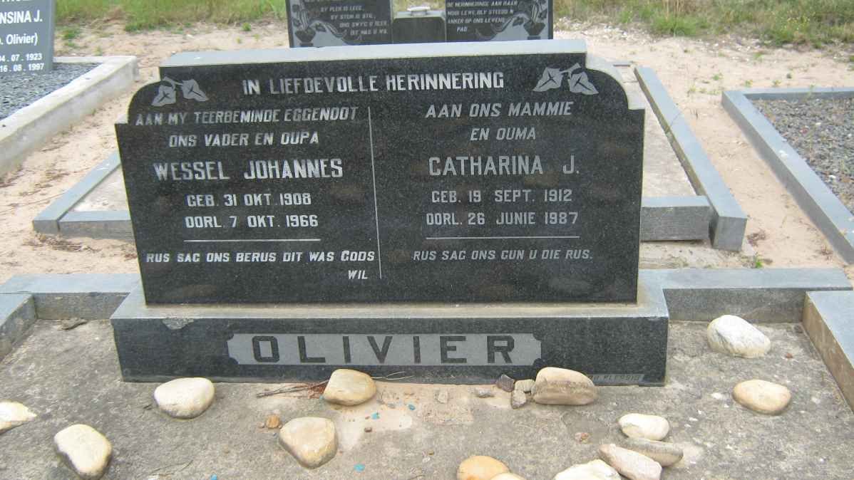 OLIVIER Wessel Johannes 1908-1966 & Catharina J. 1912-1987