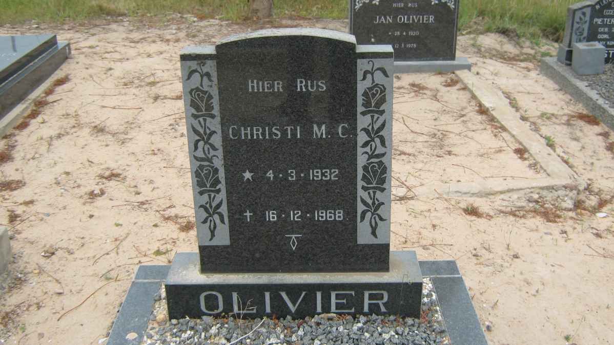 OLIVIER Christi M.C. 1932-1968