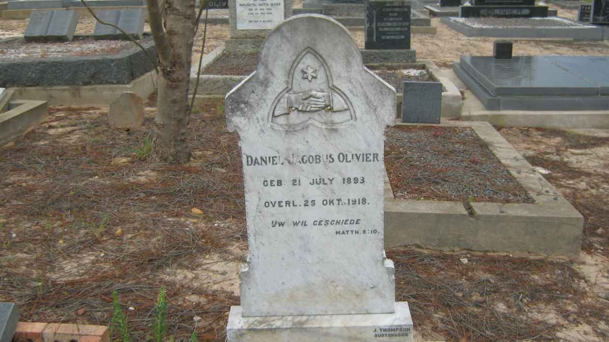OLIVIER Danie Jacobus 1893-1918