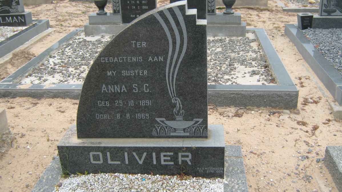 OLIVIER Anna S.C. 1891-1969