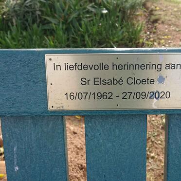 CLOETE Elsabe 1962-2020