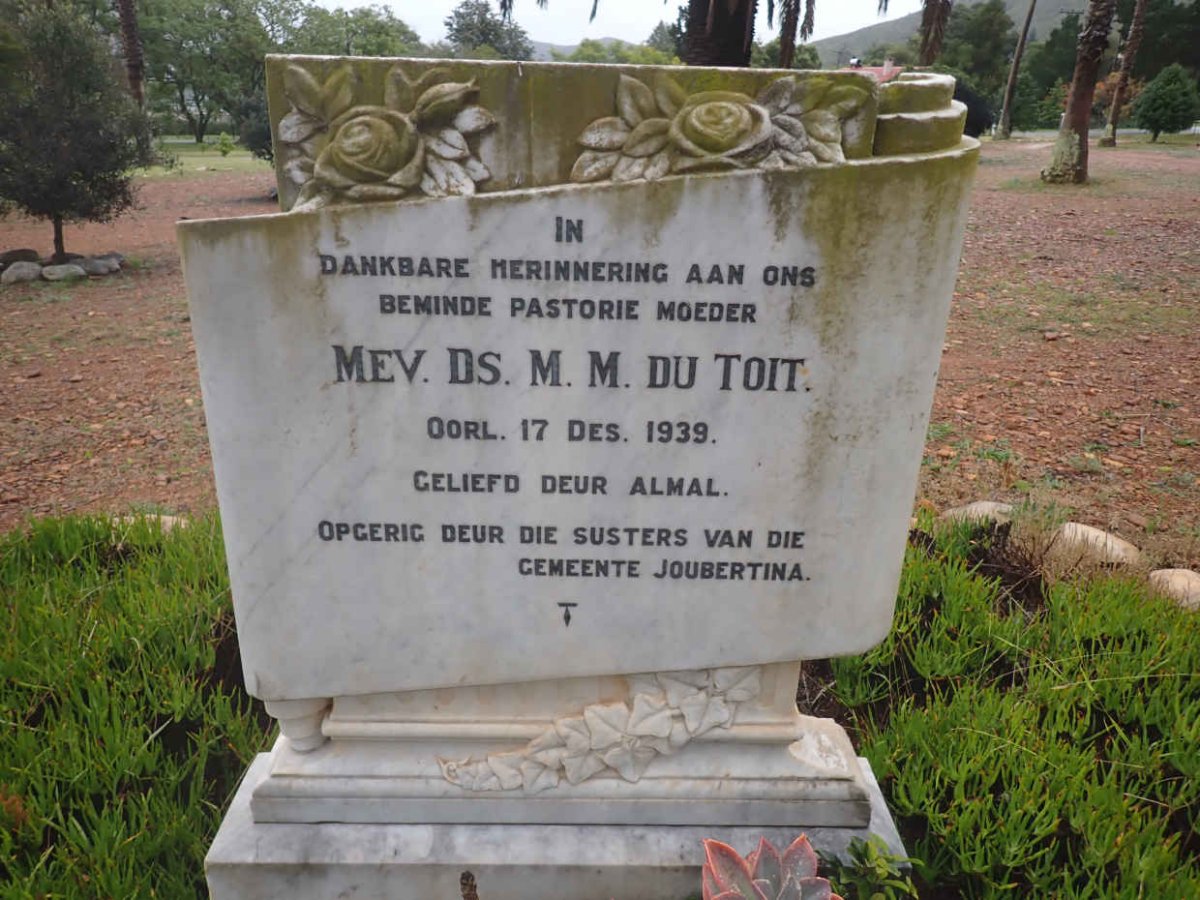 TOIT M.M., du -1939