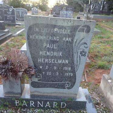 BARNARD Paul Hendrik Herselman 1918-1979
