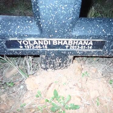 BHABHANA Yolandi 1972-2013
