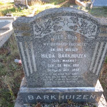 BARKHUIZEN Hilda nee MARAIS 1916-1958