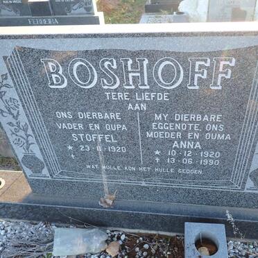 BOSHOFF Stoffel 1920- &  Anna 1920-1990