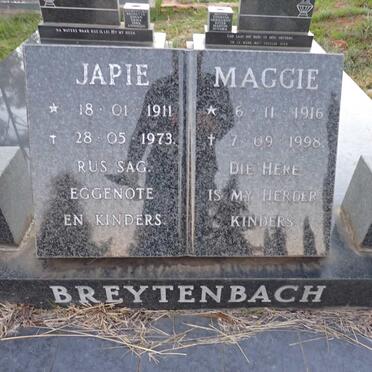 BREYTENBACH Japie 1911-1973 & Maggie 1916-1998