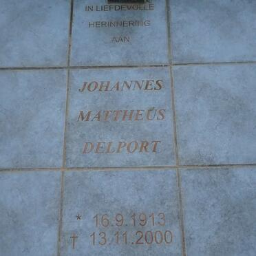 DELPORT Johannes Mattheus 1913-2000