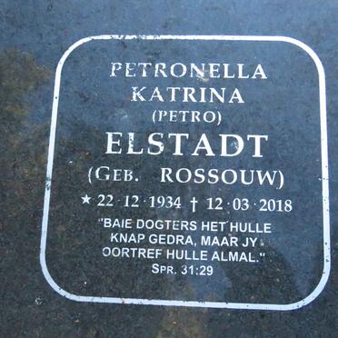ELSTADT Petronella Katrina nee ROSSOUW 1934-2018