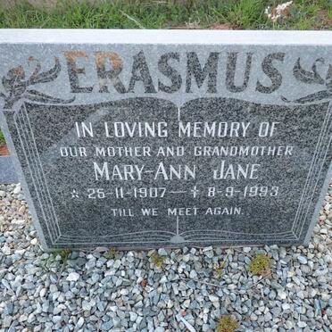 ERASMUS Mary-Ann Jane 1907-1993