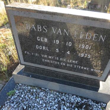 EEDEN Babs, van 1901-1975