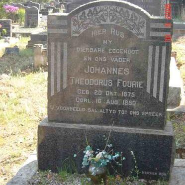 FOURIE Johannes Theodorus 1875-1950