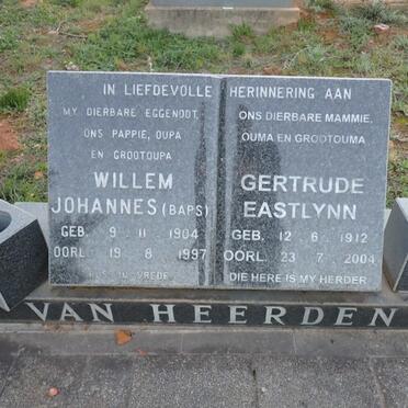 HEERDEN Willem Johannes, van 1904-1997 & Gertrude Eastlynn 1912-2004