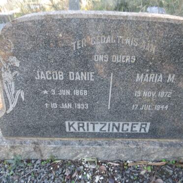 KRITZINGER Jacob Danie 1868-1953 & Maria M. 1872-1944