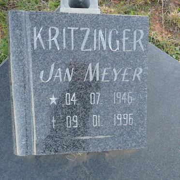 KRITZINGER Jan Meyer 1946-1996