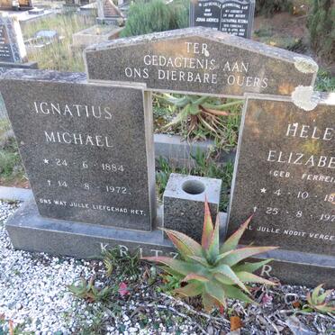 KRITZINGER Ignatius Michael 1884-1972 & Helena Elizabeth FERREIRA 1886-1974