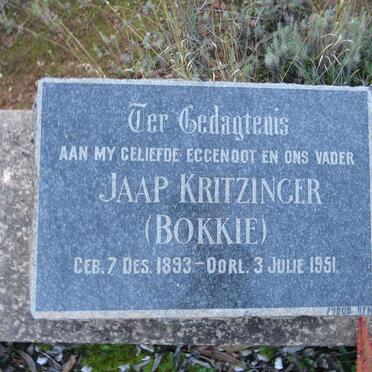 KRITZINGER Jaap 1893-1951