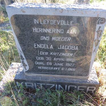 KRITZINGER Engela Jacoba nee KRITZINGER 1886-1927