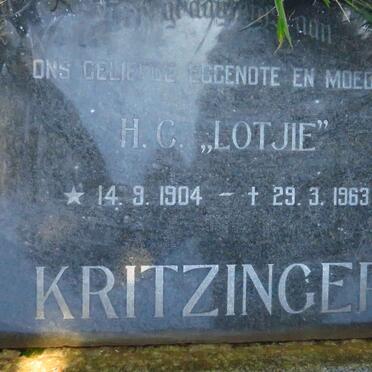 KRITZINGER H.C.1904-1963