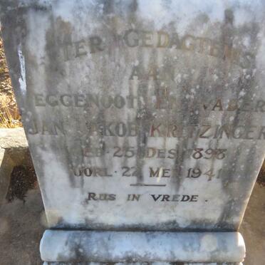 KRITZINGER Jan Jacob 1898-1941