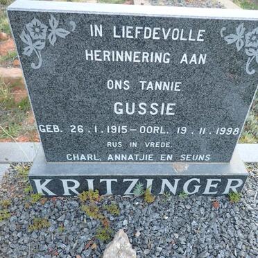 KRITZINGER Gussie 1915-1998
