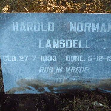 LANSDELL Harold Norman 1893-1967