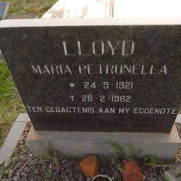 LLOYD Maria Petronella 1921-1982