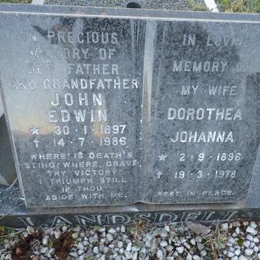 LANDSDELL John Edwin 1897-1986 & Dorothea Johanna 1896-1978