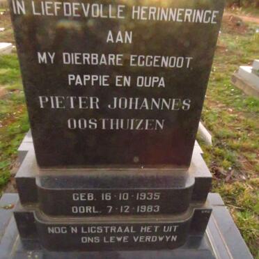 OOSTHUIZEN Pieter Johannes 1935-1983