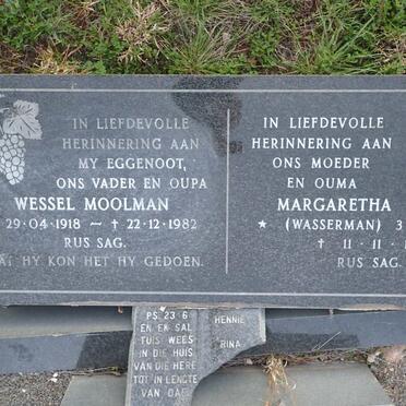 OLIVIER Wessel  Moolman 1918-1982 & Margaretha Aletta WASSERMAN 1919-1998_1