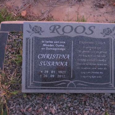 ROOS Christina Susanna 1921-2012
