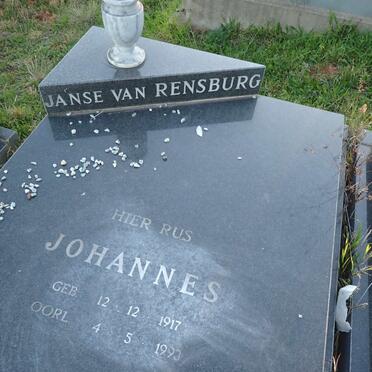 RENSBURG Johannes, Janse van 1917-1993