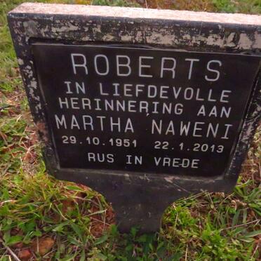ROBERTS Martha Naweni 1951-2013