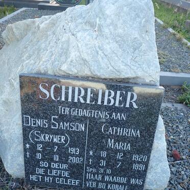 SCHREIBER Denis Samson 1913-2002 & Cathrina Maria 1920-1991