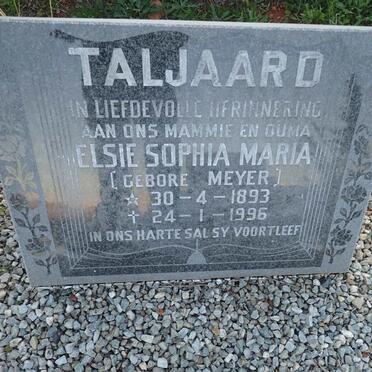 TALJAARD Elsie Sophia Maria nee MEYER 1893-1996