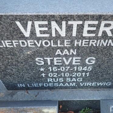 VENTER Steve G. 1945-2011