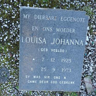 VOSLOO Louisa Johanna 1925-1973