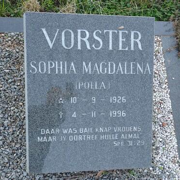 VORSTER Sophia Magdalena 1926-1996