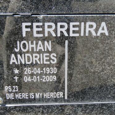 FERREIRA Johan Andries 1930-2009