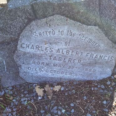 TABERER Charles Albert Francis 1888-1888