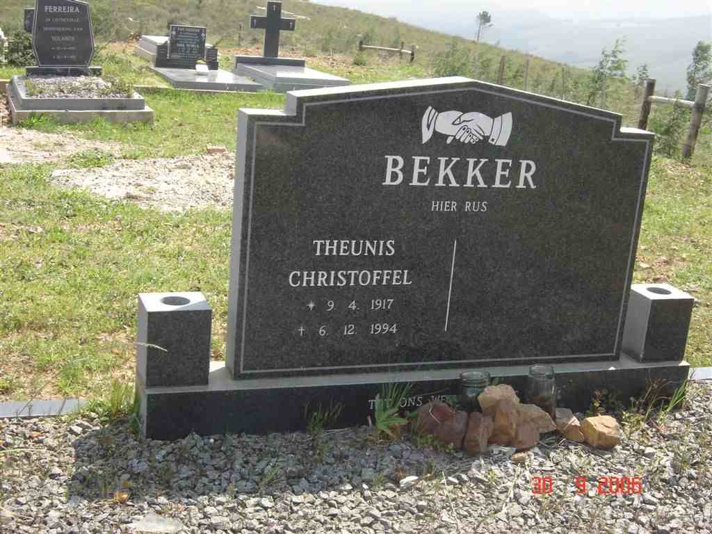 BEKKER Theunis Christoffel 1917-1994