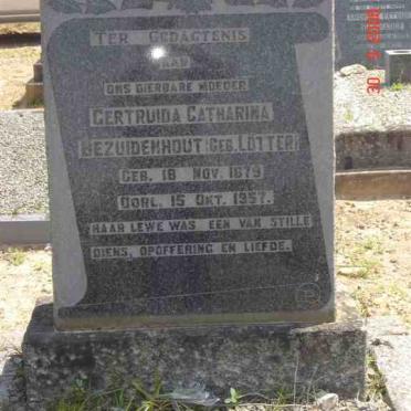 BEZUIDENHOUT Gertruida Catharina nee LOTTER 1879-1957