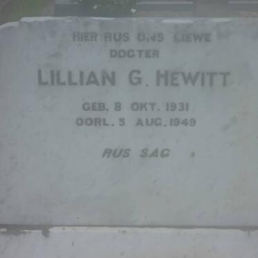 HEWITT Lillian G. 1931-1949